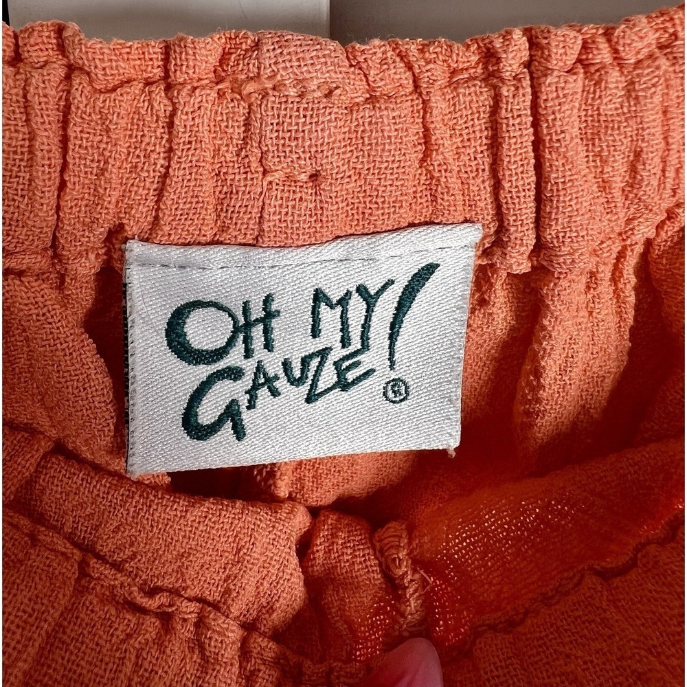 Oh My Gauze 100% Cotton Pull On Pants Casual Resort Beach Women's Size S/M - Picture 2 of 8